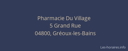 Pharmacie Du Village