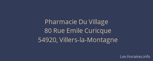 Pharmacie Du Village