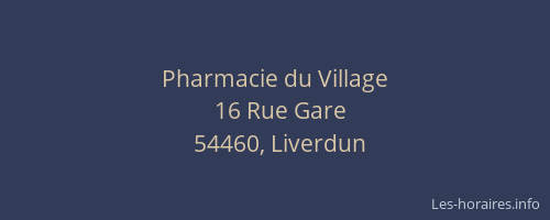 Pharmacie du Village