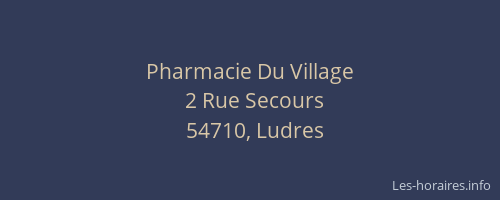 Pharmacie Du Village
