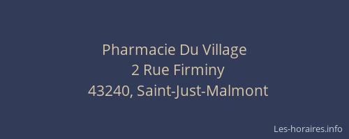 Pharmacie Du Village