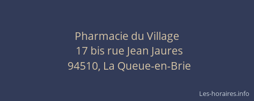 Pharmacie du Village