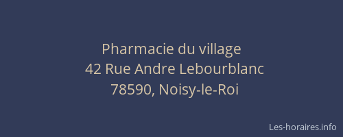 Pharmacie du village