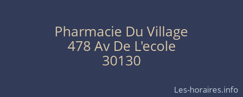 Pharmacie Du Village
