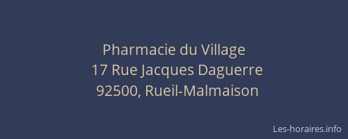 Pharmacie du Village