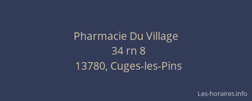 Pharmacie Du Village