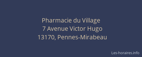 Pharmacie du Village
