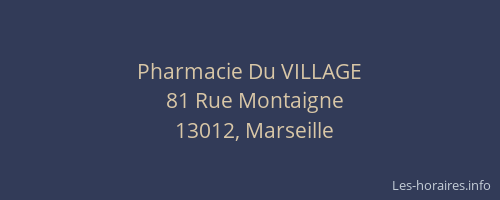 Pharmacie Du VILLAGE