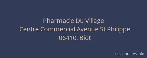 Pharmacie Du Village