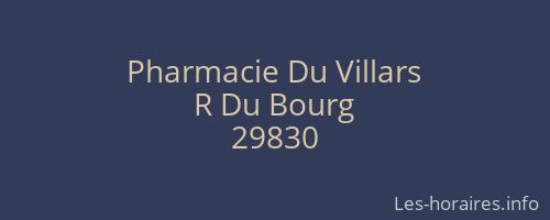 Pharmacie Du Villars