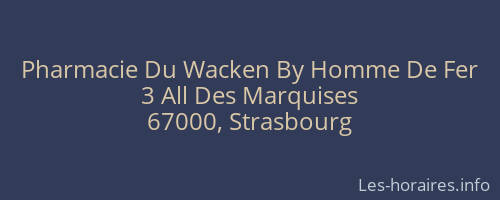 Pharmacie Du Wacken By Homme De Fer