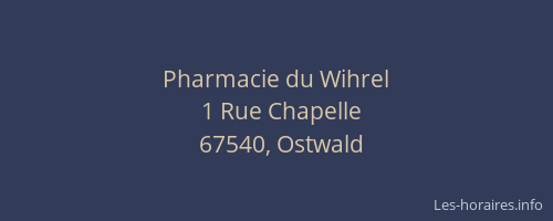 Pharmacie du Wihrel