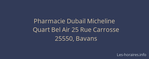 Pharmacie Dubail Micheline