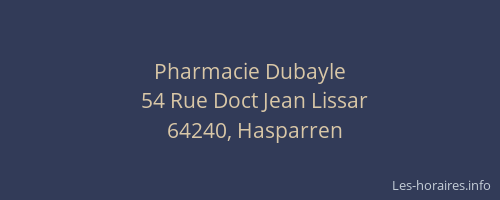 Pharmacie Dubayle