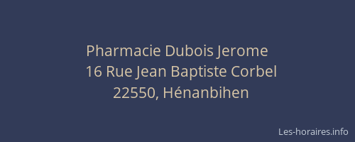 Pharmacie Dubois Jerome