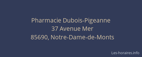 Pharmacie Dubois-Pigeanne