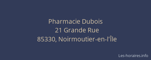 Pharmacie Dubois