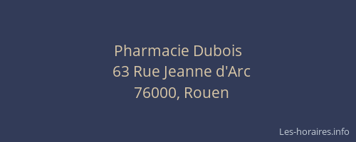 Pharmacie Dubois