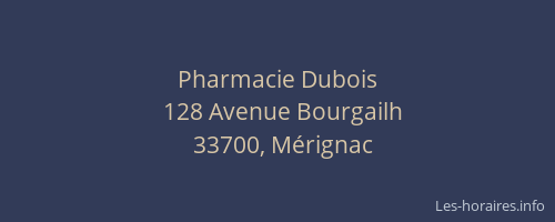 Pharmacie Dubois