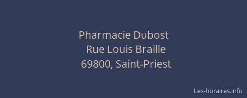 Pharmacie Dubost