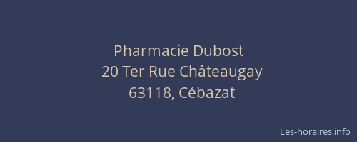 Pharmacie Dubost