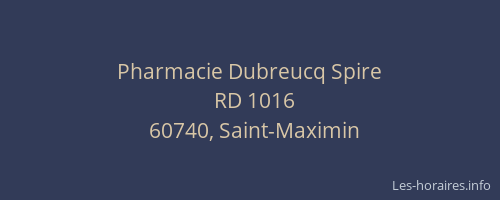 Pharmacie Dubreucq Spire