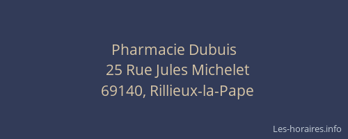 Pharmacie Dubuis
