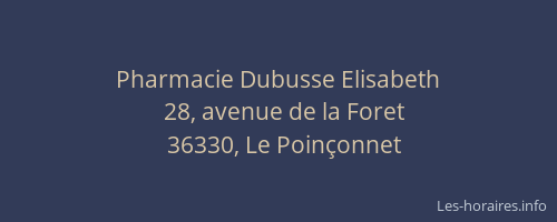Pharmacie Dubusse Elisabeth