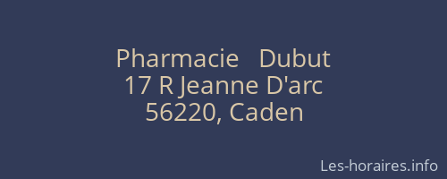Pharmacie   Dubut