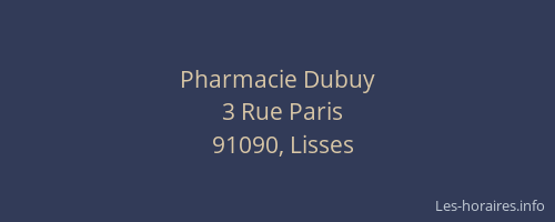 Pharmacie Dubuy