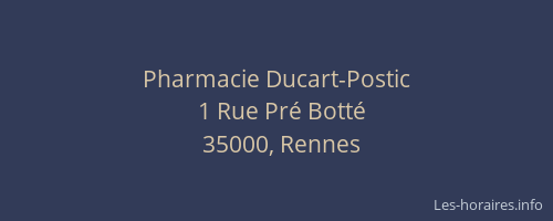 Pharmacie Ducart-Postic