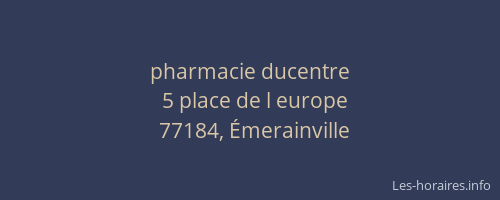 pharmacie ducentre