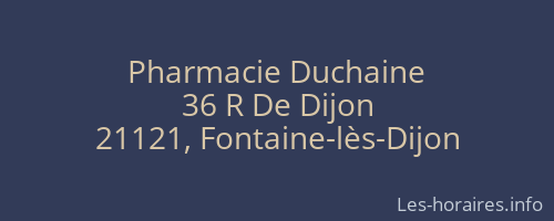 Pharmacie Duchaine