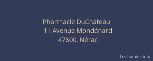 Pharmacie DuChateau