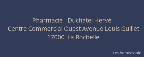 Pharmacie - Duchatel Hervé