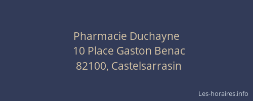 Pharmacie Duchayne