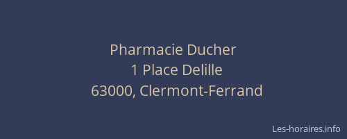Pharmacie Ducher