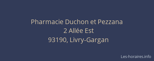 Pharmacie Duchon et Pezzana