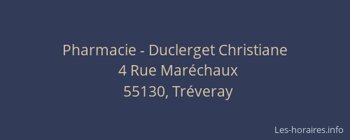 Pharmacie - Duclerget Christiane