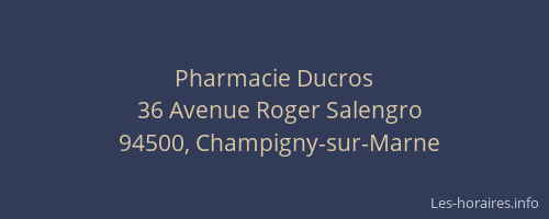Pharmacie Ducros