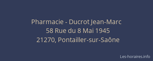 Pharmacie - Ducrot Jean-Marc
