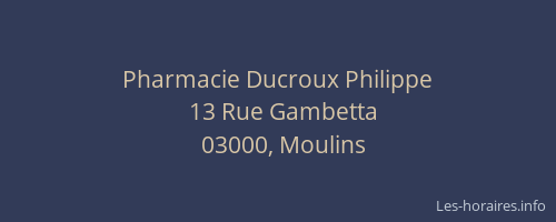 Pharmacie Ducroux Philippe