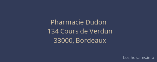 Pharmacie Dudon