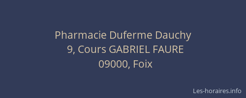 Pharmacie Duferme Dauchy