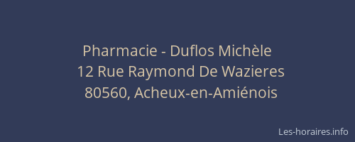 Pharmacie - Duflos Michèle