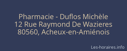 Pharmacie - Duflos Michèle