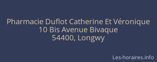Pharmacie Duflot Catherine Et Véronique