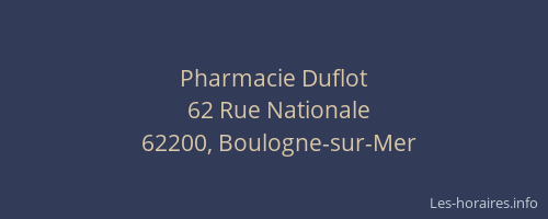 Pharmacie Duflot