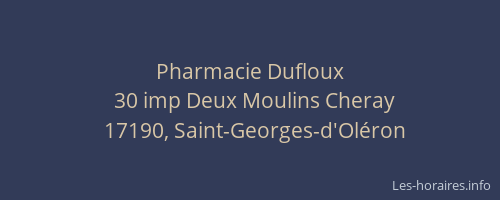 Pharmacie Dufloux