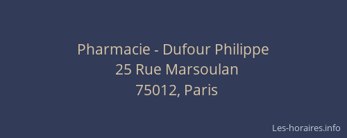Pharmacie - Dufour Philippe